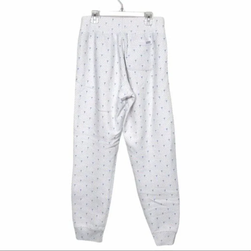 Champion HVN White Blue Palm Tree Sweatsuit Sweats and Sweatshirt Set Small